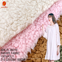 Günstige hochwertige Großhandel 100 Polyester Sherpa Flanell Fabric Changshu Baoyujia Nachtwäsche Stoff und Textilien für Kleidung